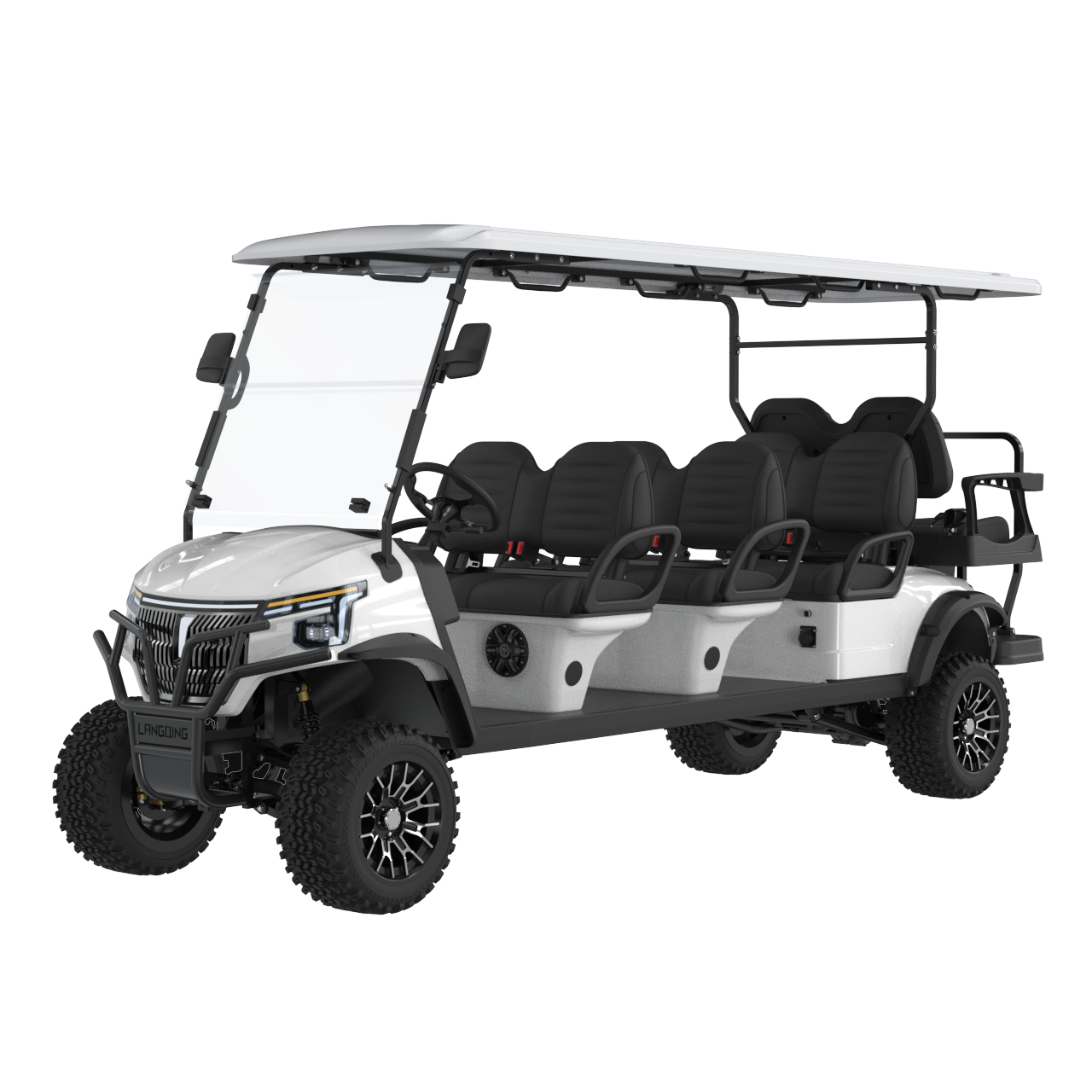 Browse our 8 passenger golf carts for sale. Choose from electric and street legal models perfect for resorts, campuses, and large families.