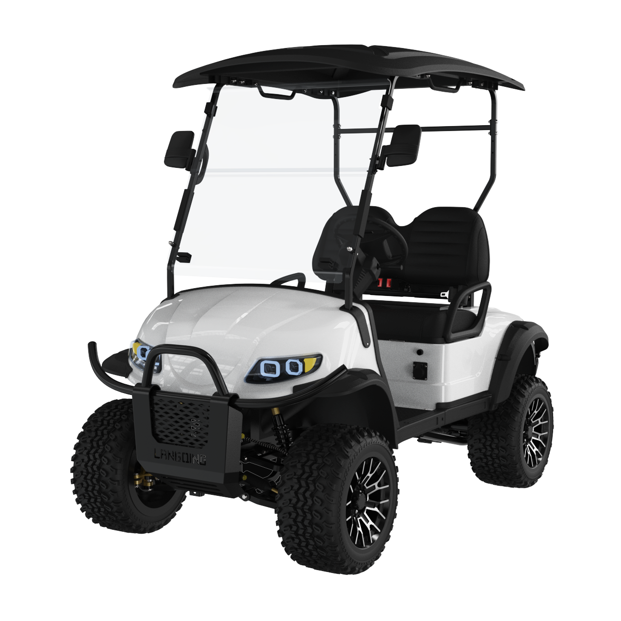 Browse our electric 2 seater golf carts featuring street legal models. Ideal for couples, small families, and tight spaces.